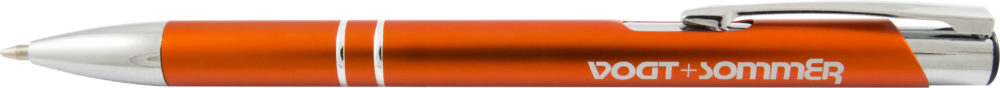 Długopis metalowy AP9029 - wygląd z nadrukowanym logo firmy